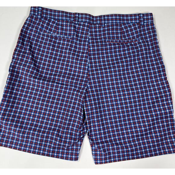 Callaway Red/ Blue Plaid Flat Front Golf Mens 40x10 Performance Shorts - Picture 3 of 4